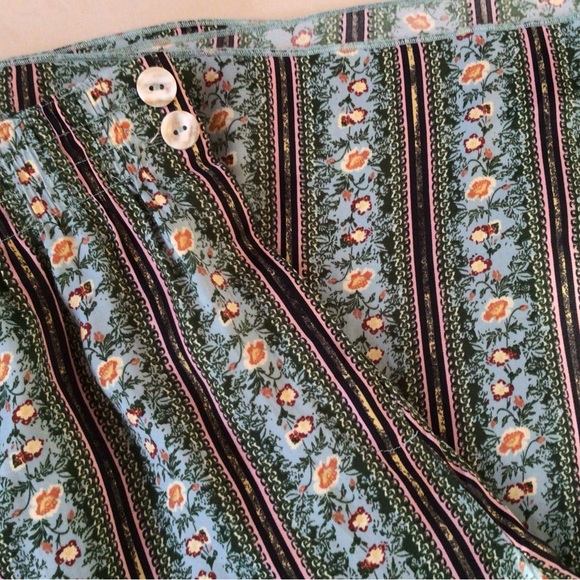 Take Your Tie Off Sage Green Multi Print Wide-Leg Pants, XS - Picture 4 of 9